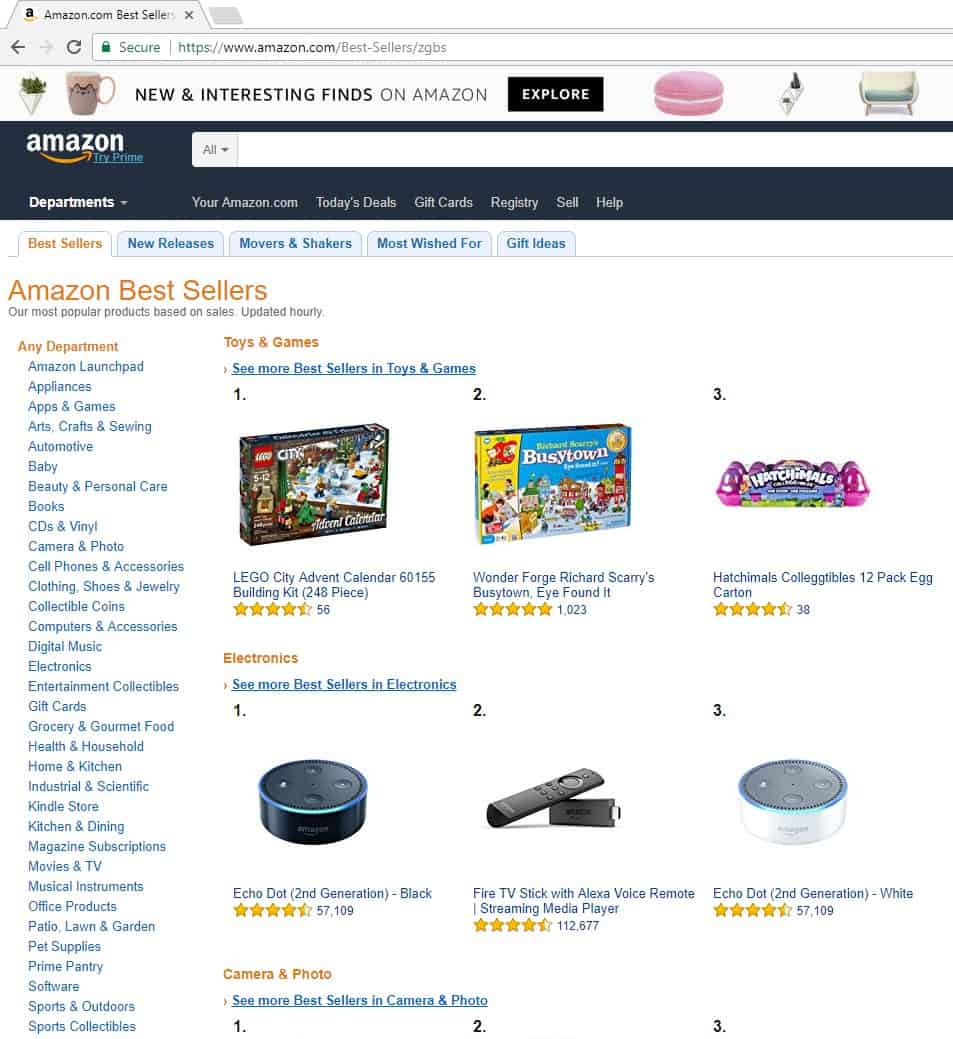 top selling items on amazon